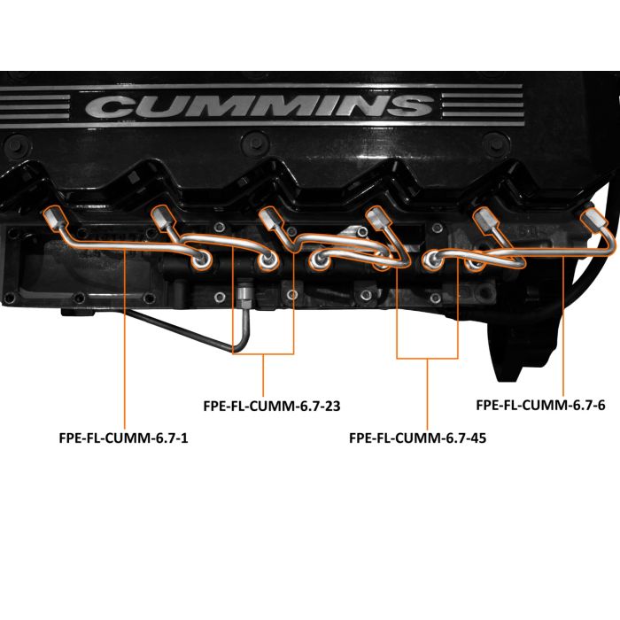 07.5'-18' 6.7L Dodge Cummins Fuel Injection Line Set